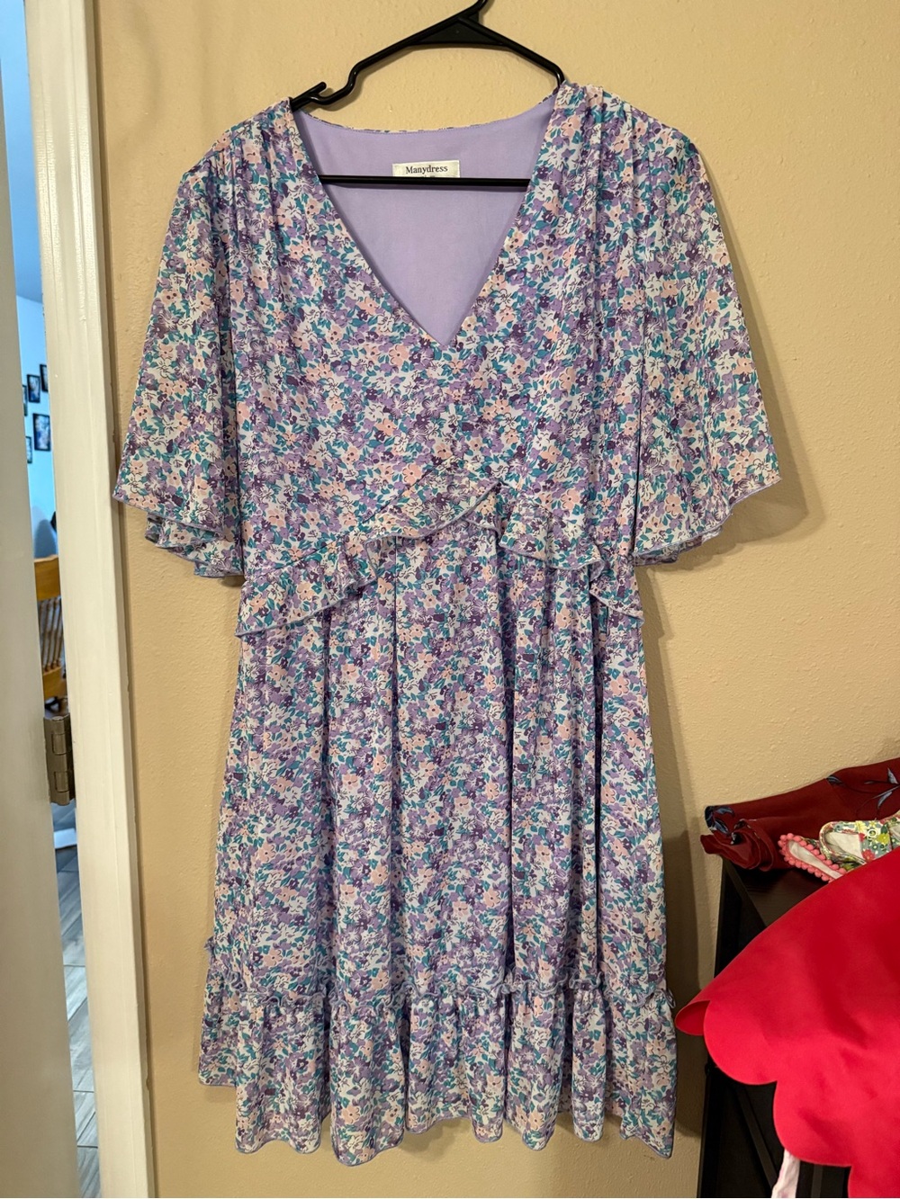 Maydress Lavender Floral Midi Dress